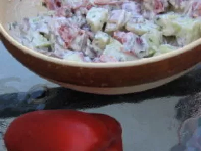 Recette Salade de concombre et poivron