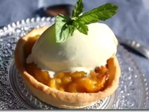 Recette Tarte aux mirabelles compotées et glace verveine