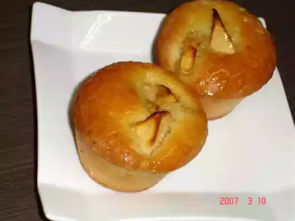 Recette Muffins à la purée d'amandes et pommes