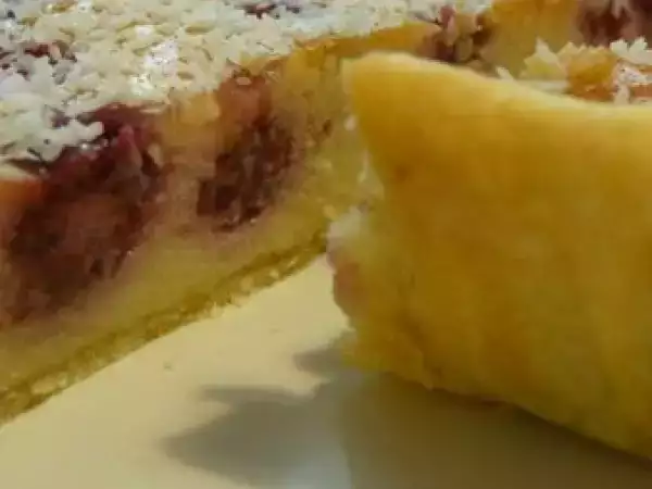 Recette Tarte aux framboises, faisselle et amande