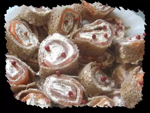 Recette Roulades de saumon fumé et fromage frais