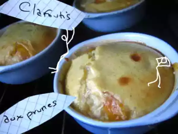 Recette Clafoutis aux prunes du jardin