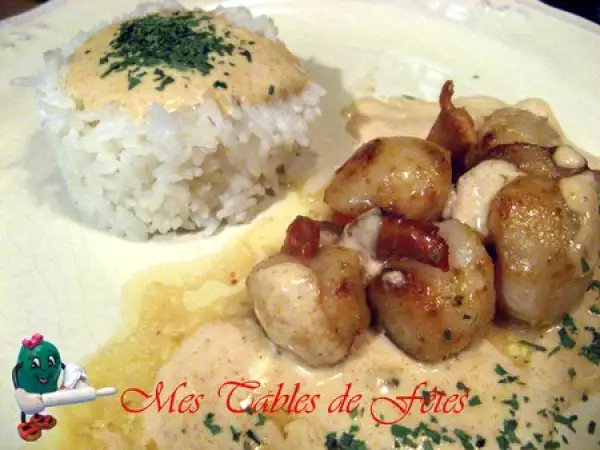 Recette Noix de st jacques sauce exotique