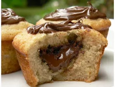 Recette Muffins à la banane coeur de nutella