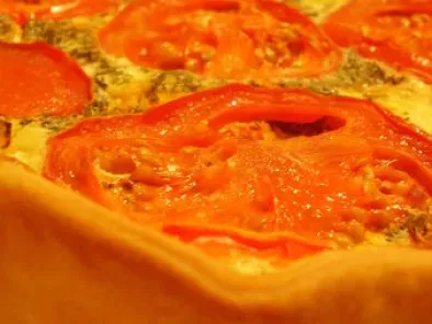 Recette Quiche tomates-lardons.