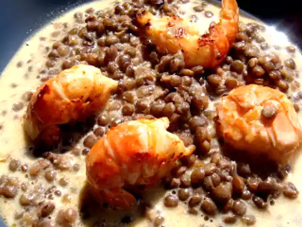 Recette Lentilles et langoustines
