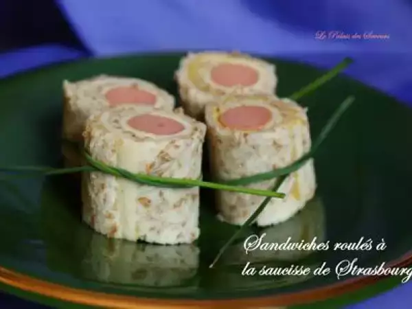 Recette Sandwiches roulés à la saucisse de strasbourg