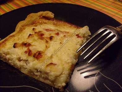 Recette Tarte au pâtisson et aux lardons / pattypan squash and bacon pie