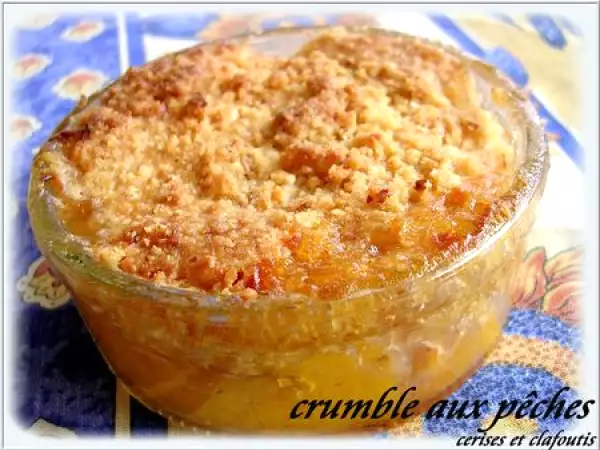 Recette Crumble aux peches