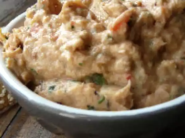 Recette Tartinade au poivron rouge, thon et coriandre