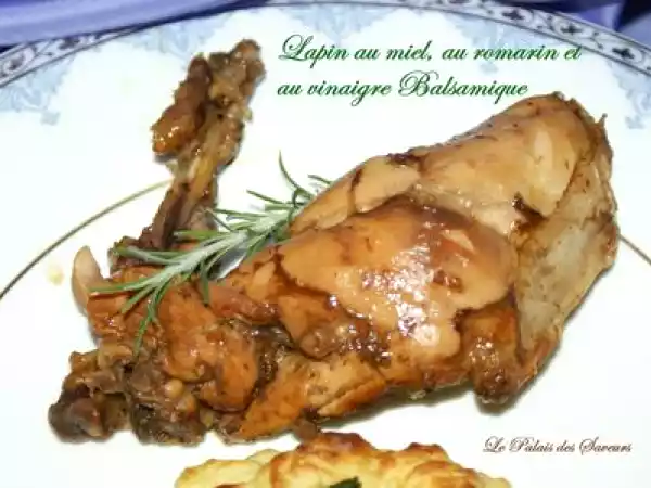 Recette Lapin au miel, au romarin et au vinaigre balsamique