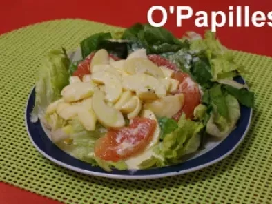 Recette Salade d'épinards aux pommes et pamplemousse