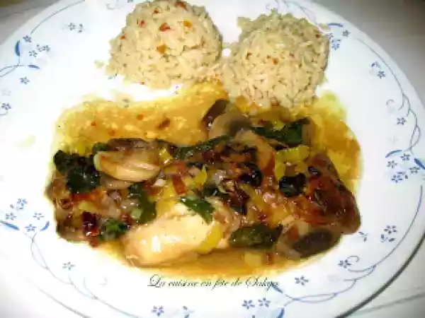 Recette Filets de poissons au poireau et au lait de coco