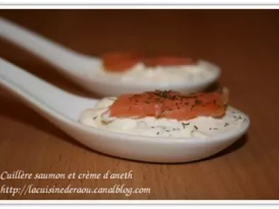 Recette Cuillères saumon et crème d'aneth