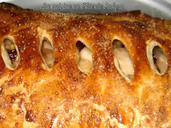 Recette Feuilleté aux pommes, miel et canneberges
