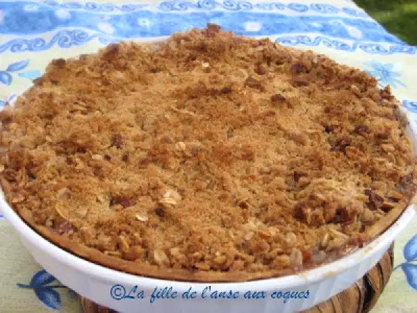 Recette Tarte aux pommes, garniture streusel aux amandes