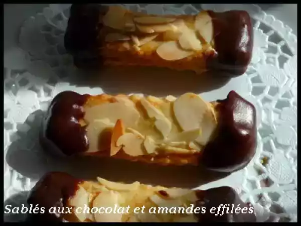 Recette Sables au chocolat et aux amandes effilees
