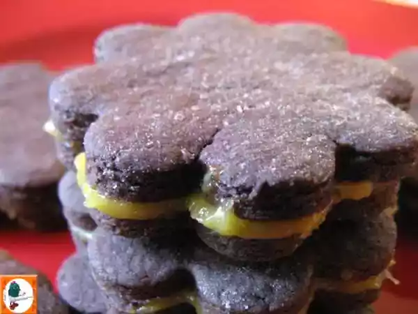 Recette Sablés chocolat fourrés lemon curd