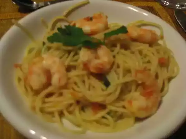 Recette Spaghettis crevettes-citron