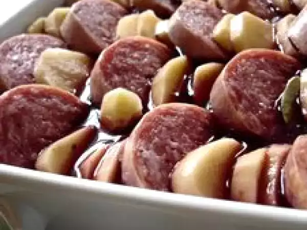 Recette Saucisson, vin et pistache