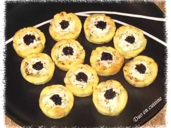Recette Mini-tartelettes à la crème de saumon
