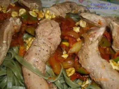Recette Tagliatelle et aiguillettes de canard à la thaï
