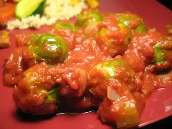 Recette Casserole de choux de bruxelles en sauce tomate