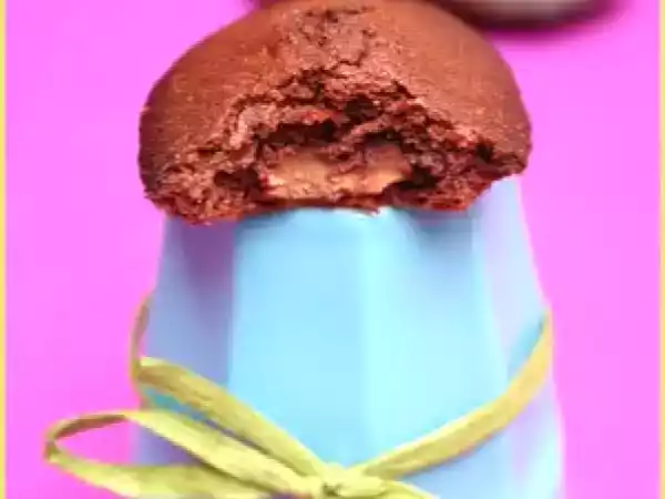 Recette Madeleines au chocolat coeur praliné