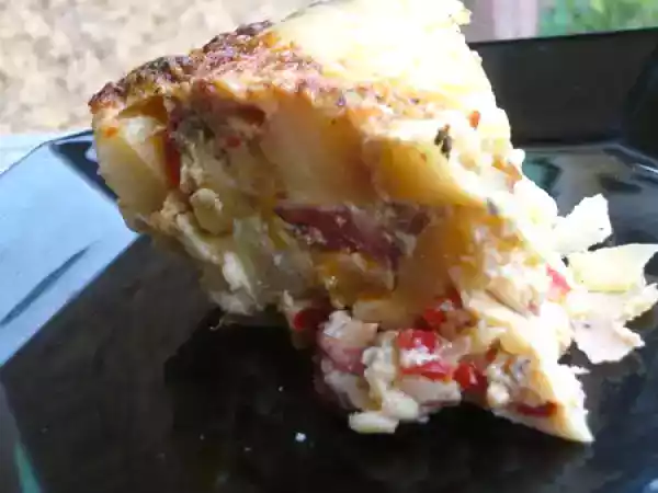 Recette Clafoutis aux pommes de terre et au chorizo