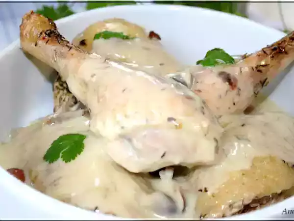 Recette Poularde a la creme de truffes et vin de tokay