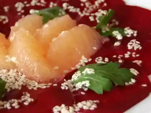 Recette Carpaccio de betterave et pamplemousse rose