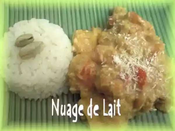 Recette Poulet balti au lait de coco et riz à la cardamome