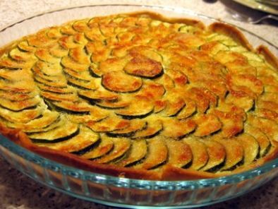 Recette The tarte aux courgettes/chavroux/parmesan