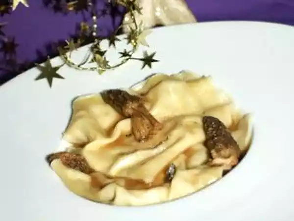 Recette Ravioles de foie gras aux morilles