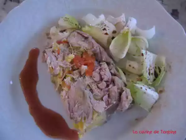 Recette Terrine de poulet, foie gras au banyuls