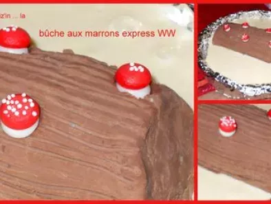 Recette Bûche aux marrons express ww