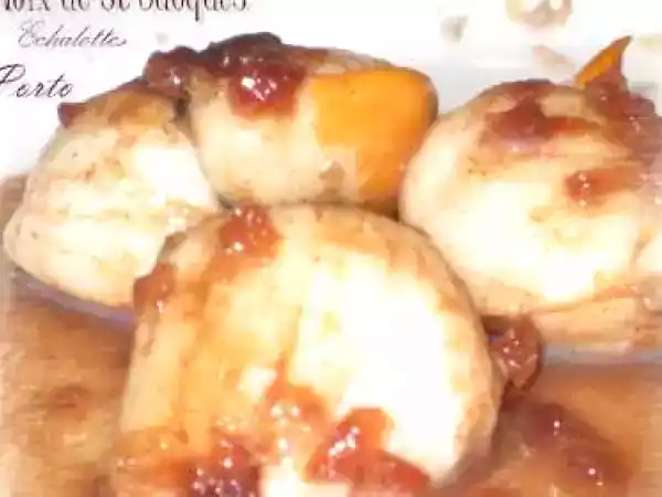 Recette Noix de st jacques au porto et aux échalotes