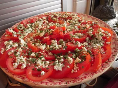Recette Carpaccio de tomates a la grecque