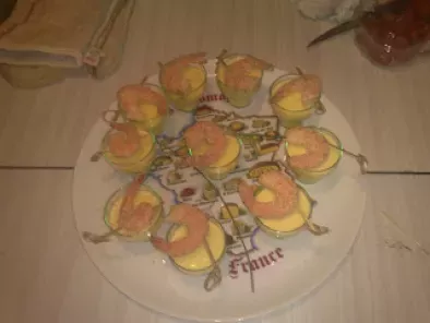 Recette Smoothie mangue et ses crevettes panées à la coco