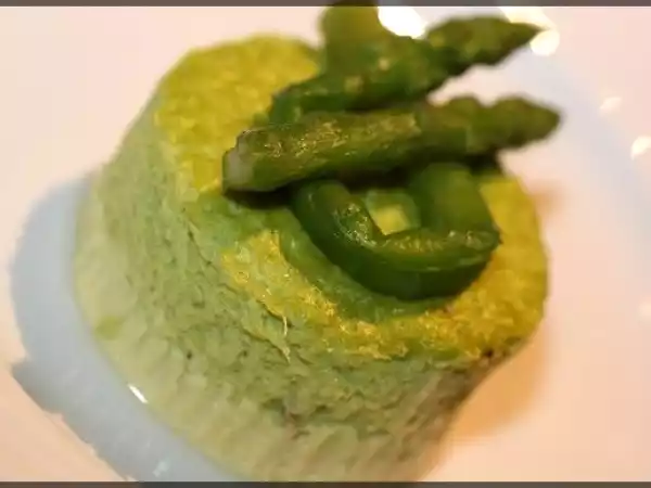 Recette Flan d'asperges vertes façon anne-sophie pic