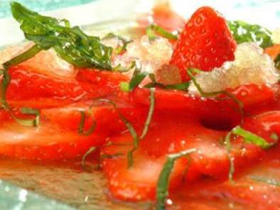 Recette Carpaccio de fraises gariguette