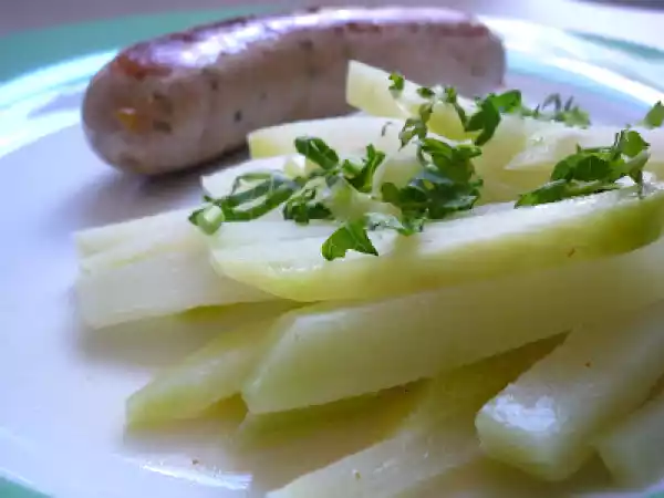 Recette Chou rave sauté - gedünsterer kohlrabi