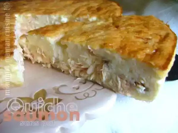 Recette Quiche sans pâte au saumon