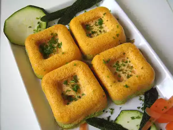 Recette Mini terrines bicolores carottes et courgettes!!