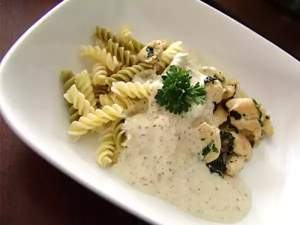 Recette Pâte à la crème de pesto