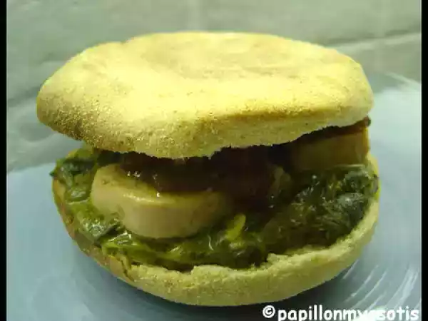 Recette Muffins anglais au foie gras et epinard