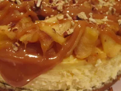 Recette Cheesecake aux pommes et sauce au caramel