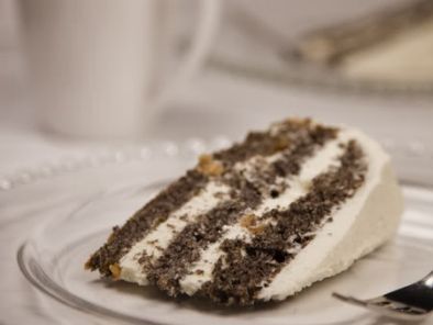 Recette Gâteau au pavot et mousse vanillée au chocolat blanc
