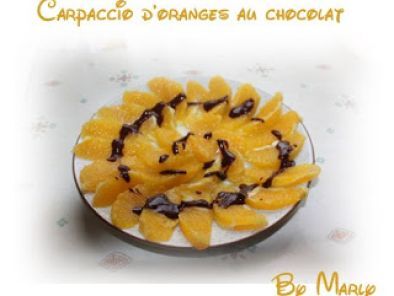 Recette Carpaccio d'oranges au chocolat