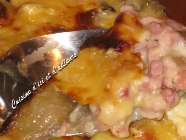 Recette Gratin de blettes aux lardons